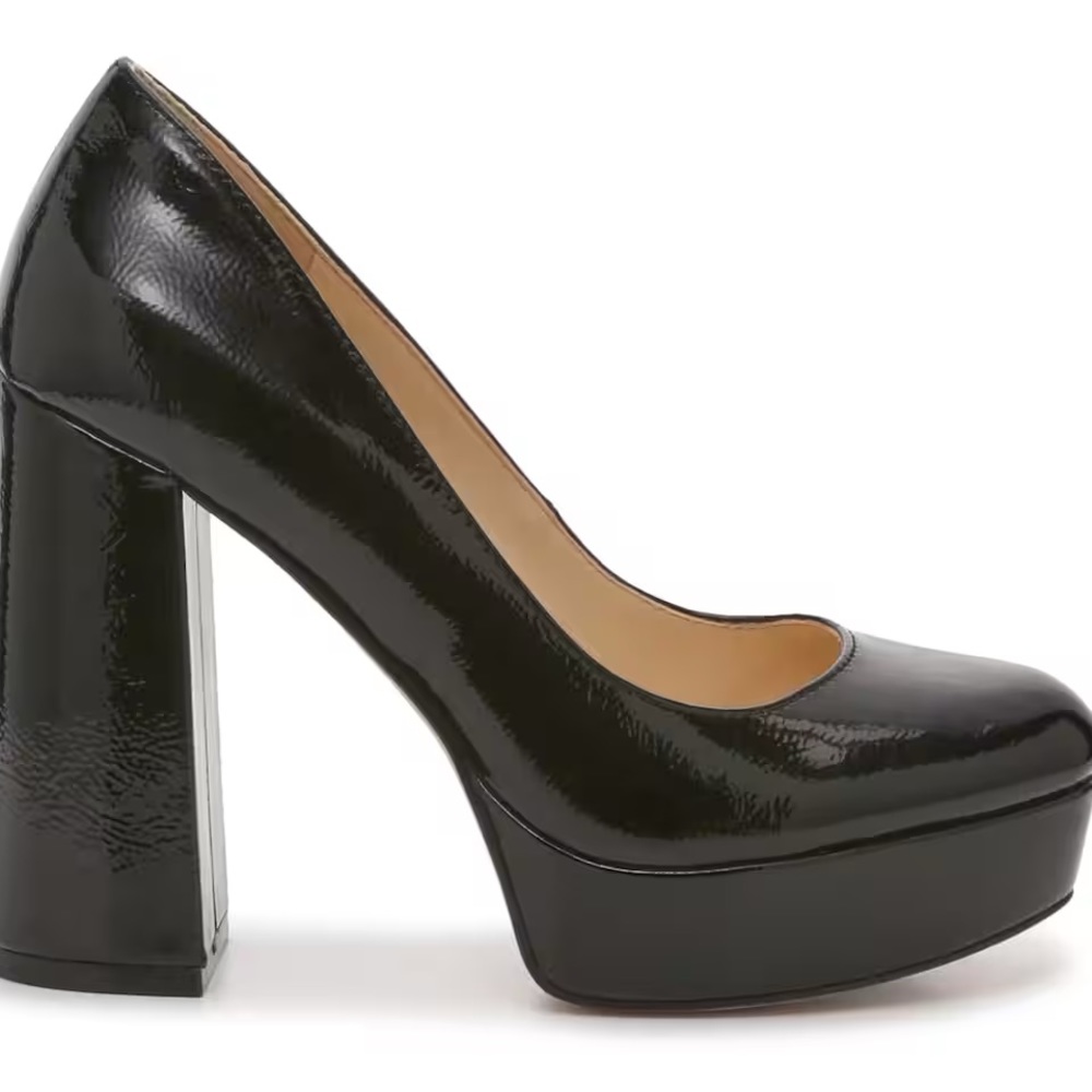 Jessica Simpson Dylexi Platform Pump. Black Patent 6.5M